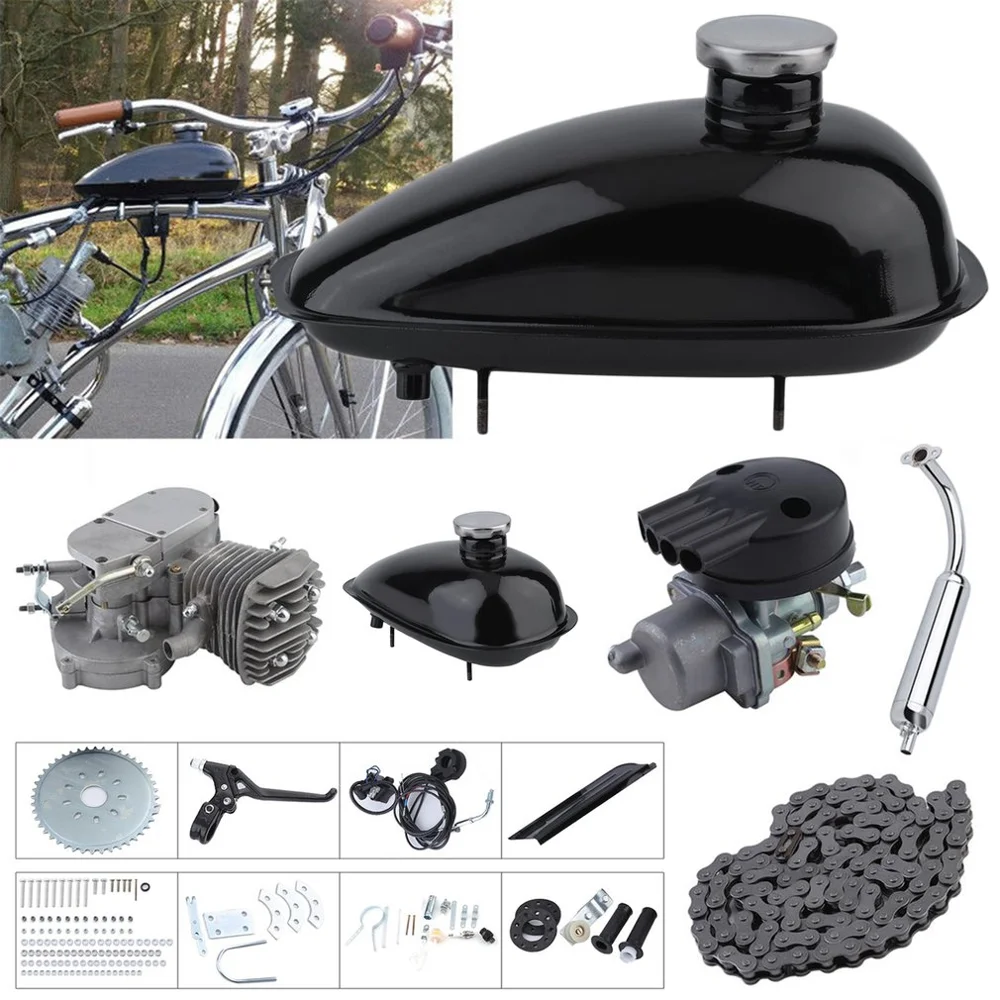 

2 Stroke 50cc Bicycle Gas Motorized Engine Bike Motor Kit Cycle Engine Complete Set DIY Bicycle Accessoriess Parts Gift