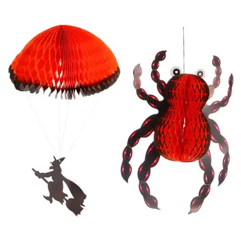 

2pcs Fake Spider Halloween Simulation Fake Spider Halloween Lantern Spider Lantern Halloween Decorations Paper Lantern For Party