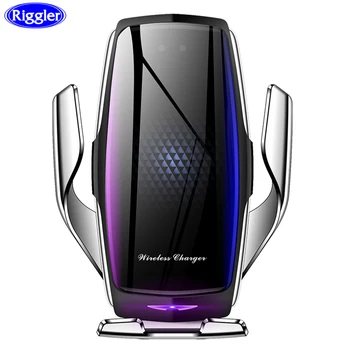 

Smart Automatic Clamp Wireless Charge Holder Car Air Purifier Fast Charging Mount for Samsung S10/10+/9/8 Note9