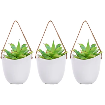 

HOT 3PCS Hanging Planters Wall Planters Vases Hanging Plant Pots Hanging Planter Holder Outdoor Succulent Flower Pots
