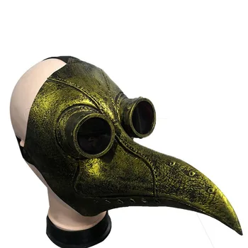 

Funny Medieval Steampunk Plague Doctor Bird Mask Latex Punk Cosplay Masks Beak Adult Halloween Event Cosplay Props