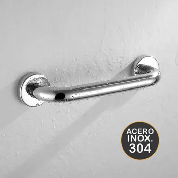 

Kibath smooth safety handle 50cm stainless steel finish chrome gloss and 6 anchor points, includes screws