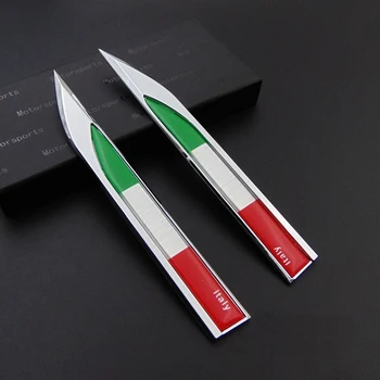 

Car Fender Side Decoration Sticker Italy Emblem Badge Decal For Audi A4 B8 Fiat 500x Nissan Qashqai J11 Bmw E90 Smart Fortwo KIA