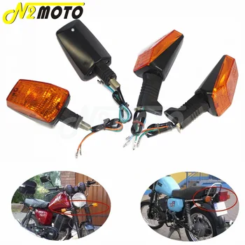 

4Pcs E3 SAE DOT Approved Motorcycle Front Rear Amber 12V Turn Signal Indicators Flasher Blinker Light Lamp for MZ ETZ 251
