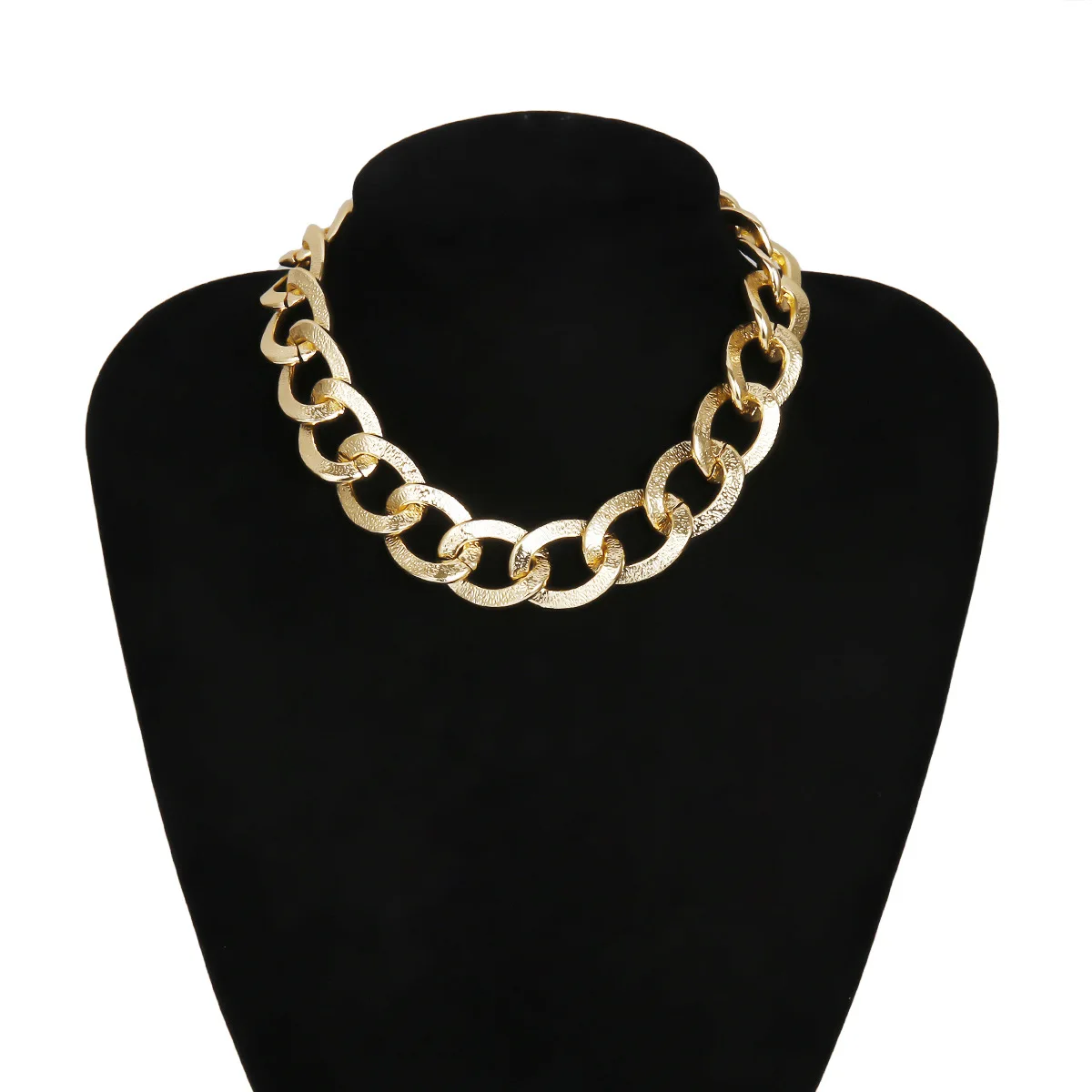 Гальваническая Золотая цепочка, короткое ожерелье, модные аксессуары, простые классические готические ожерелья в стиле панк, Мода Harajuku, повседневные ювелирные изделия