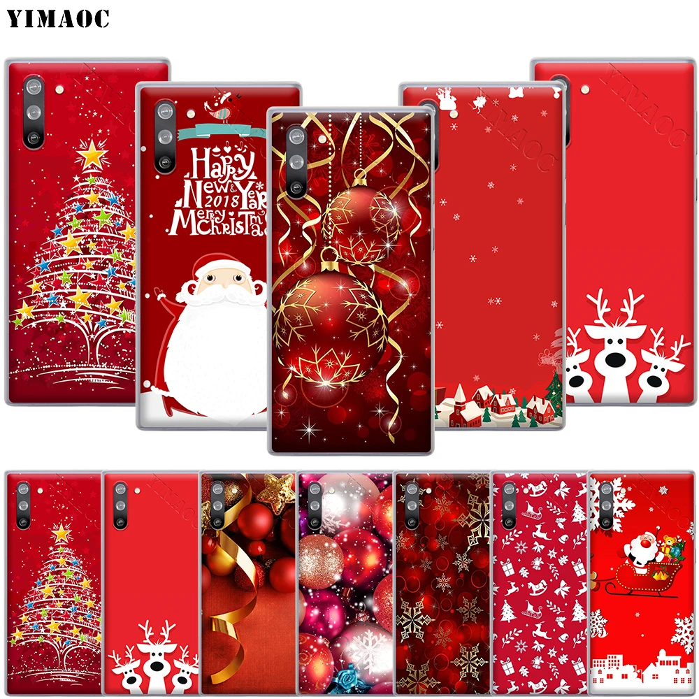 YIMAOC New Year Christmas Case for Samsung Galaxy S10 S9 S8 S7 Plus A70 A60 A50 A40 A30 A20 A10 A50S A30S A20S | Мобильные телефоны