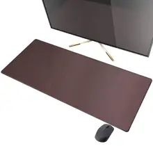 CENNBIE Настольный коврик 35," x 15,5" Большой размер Синтетическая кожа коврик для мыши Реверсивный дизайн стильный для офиса и дома-коричневый