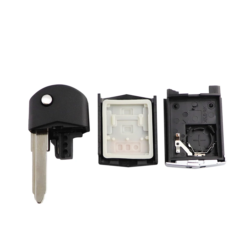Keyforkess2/3/4 pulsanti portachiavi a distanza Fob Shell Flip pieghevole per Mazda 2 3 5 6 M6 MX5 CX5 CX7 CX9 RX8 con testa chiave lama non tagliata - H834b04b3b70746d4abe20487f33ebf7cE