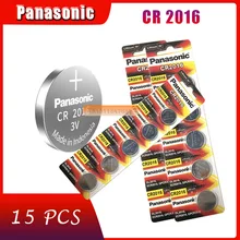 15 X аккумулятор для PANASONIC cr2016 3v кнопочные батарейки для часов компьютера cr