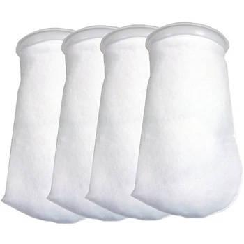 

4PCS Aquarium Felt Filter Sock with Plastic Ring Fish Tank Marine Mesh Sump Filtration Bags