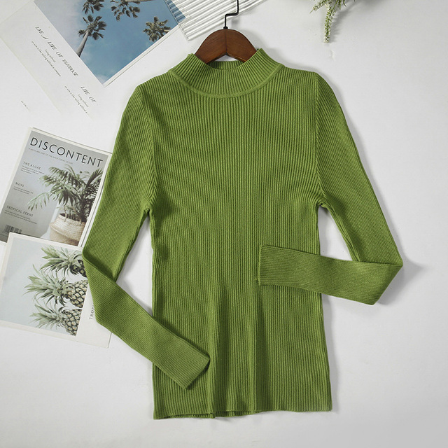 Autumn Winter Basic Turtleneck Sweaters Women Knitting Bottoming Sweaters Warm Pullovers Slim Long Sleeve Tops Female