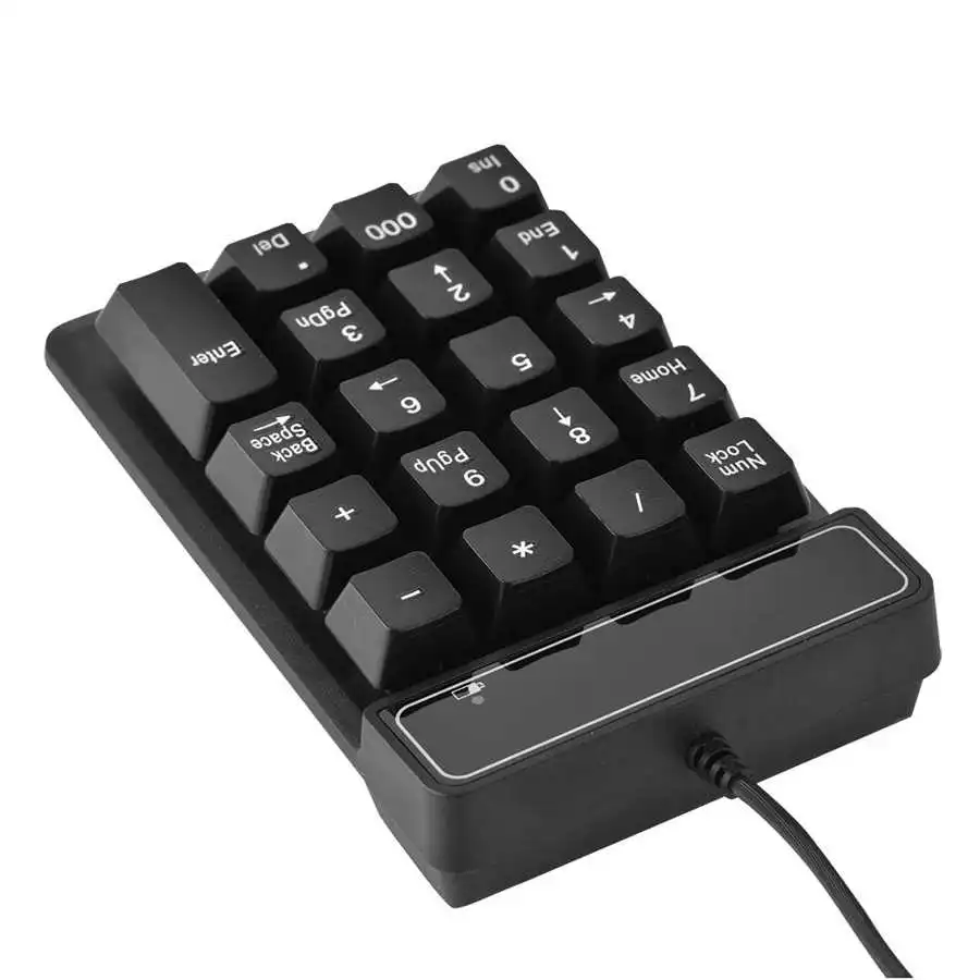 USB Проводная Механическая цифровая клавиатура 19 клавиш мини эргономичный дизайн