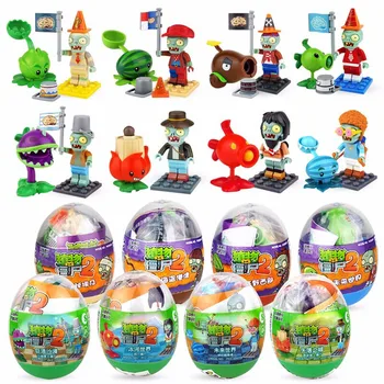 

New Plants vs. Zombies Legoing Model Children's Educational Toys PVZ Pea Shooting Game Building Block Set Birthday Gift Toy Egg