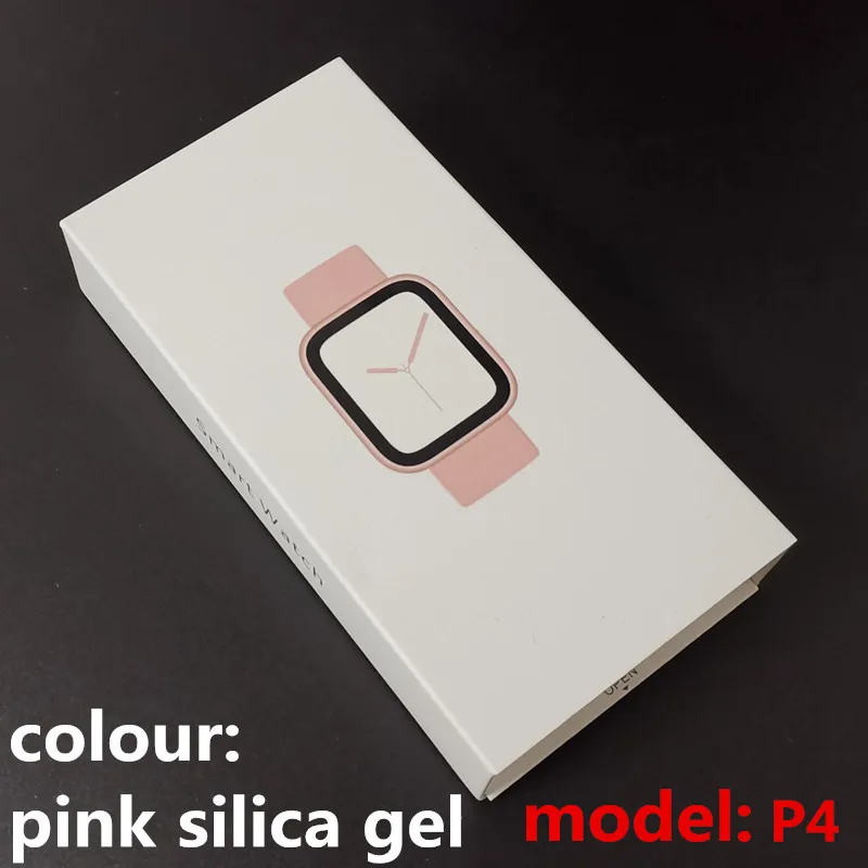 P4 pink Умные часы серии IWO 4 поколения 5 поколения часы 3 поколения часы Поддержка IOS Android W54/W34/I6/I2PRO/P4/QW21/Z7/W55/I7 - Цвет: P4 pink