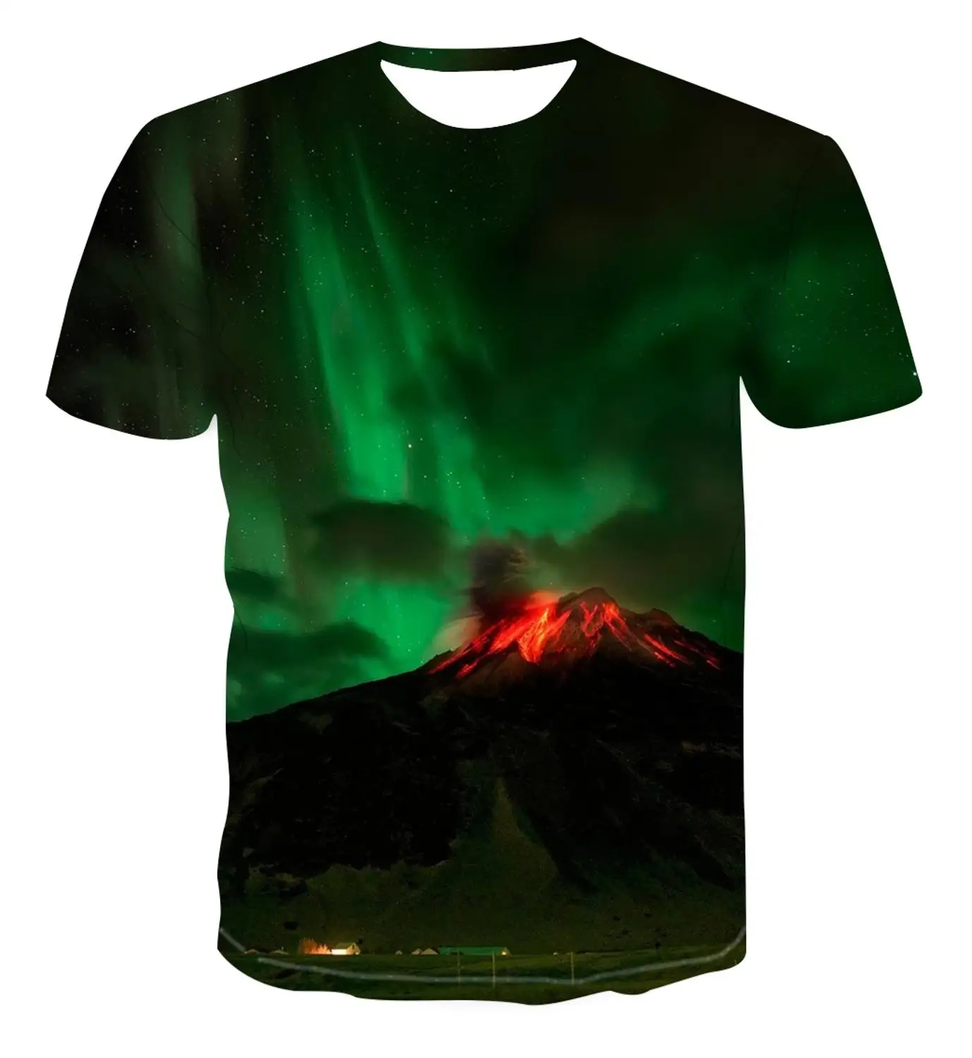 

2020 3D Aurora star new fashion printing t-shirt men's short sleeve multi-function classic all-around trend clothing