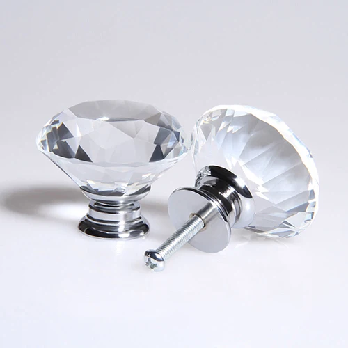 40 мм прозрачный роскошный Прозрачный кристаллический алмаз Стекло Стразы дверная ручка с винтами шкаф