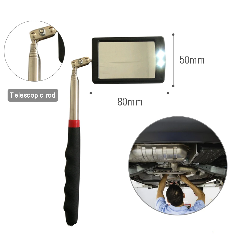 

Car Repair Accessories Vehicle Bottom LED Telescopic Inspection Detection Mirror Amplification With A Light Tool For Car Repair