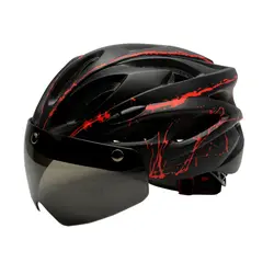 Велосипедный шлем с Goggle Сверхлегкий ветрозащитный велосипедный шлем с очками для Mtb дорожный велосипед #5