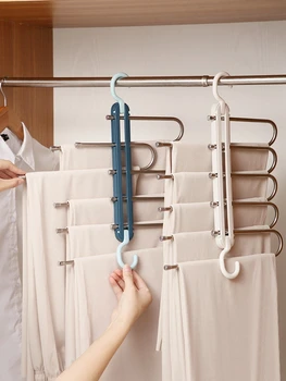 

Multi-layer clothes hanger 5-Layer Stainless Steel Foldable Space Saving Multifunction Wardrobe Hanger Holder 29.5 cm x 32 cm