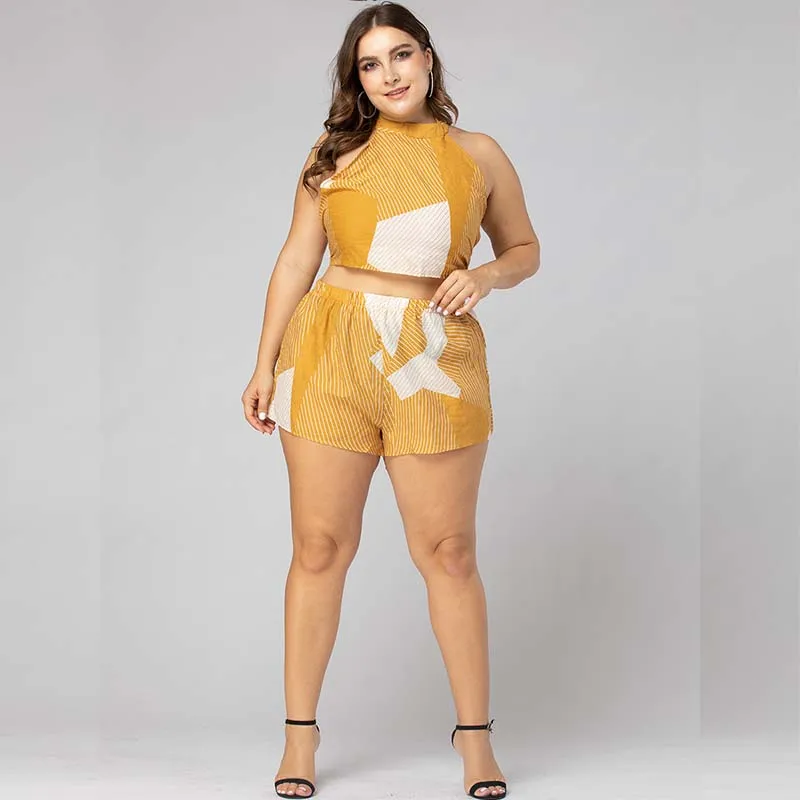 WHZHM комплекты с открытой спиной больших размеров 3XL 4XL женские повседневные