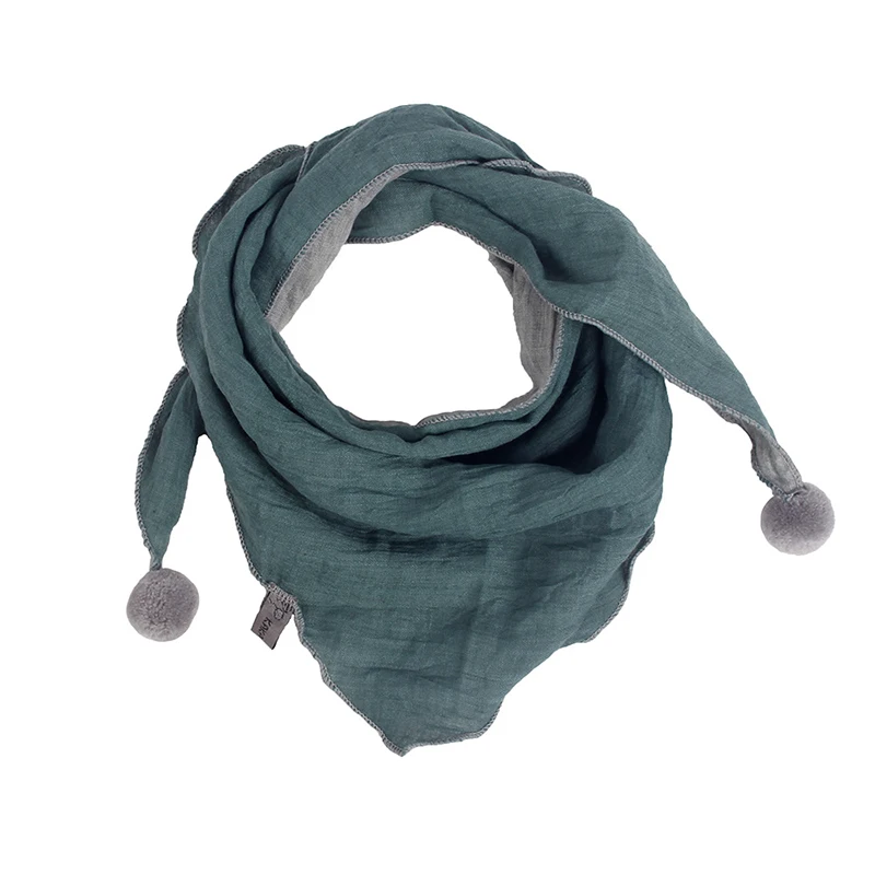 Милые модные теплые шали для мальчиков и девочек, шарфы, зимний шарф для малышей, утепленный зимний шарф, шейный платок - Цвет: Зеленый