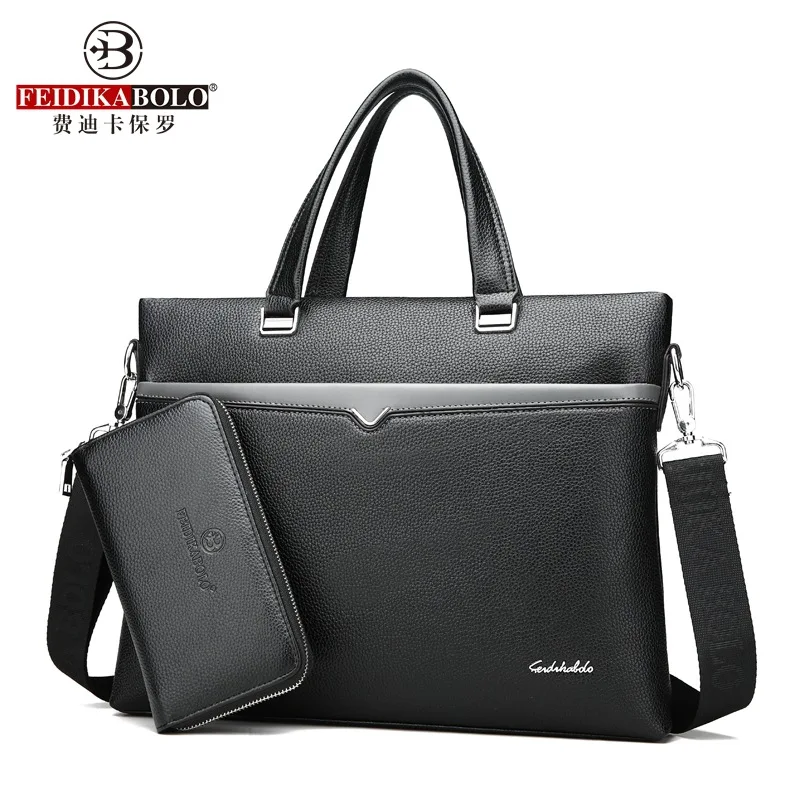 

2019 New Style MEN'S Real-leather Bag Business Hand Document Computer Crossbody Bag Men Cowhide Casual Bag