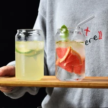 Стеклянные кофейные кружки, кофейные чайные латте чашки с бамбуковой крышкой идеально подходят для капучино, латте, маккиато, чая, сока, Ins Hot