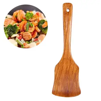 

Kapmore 1pc Kitchen Turner Long Handle Nonstick Solid Wood Spatula Cooking Turner Kitchen Supplies Cooking Accessories