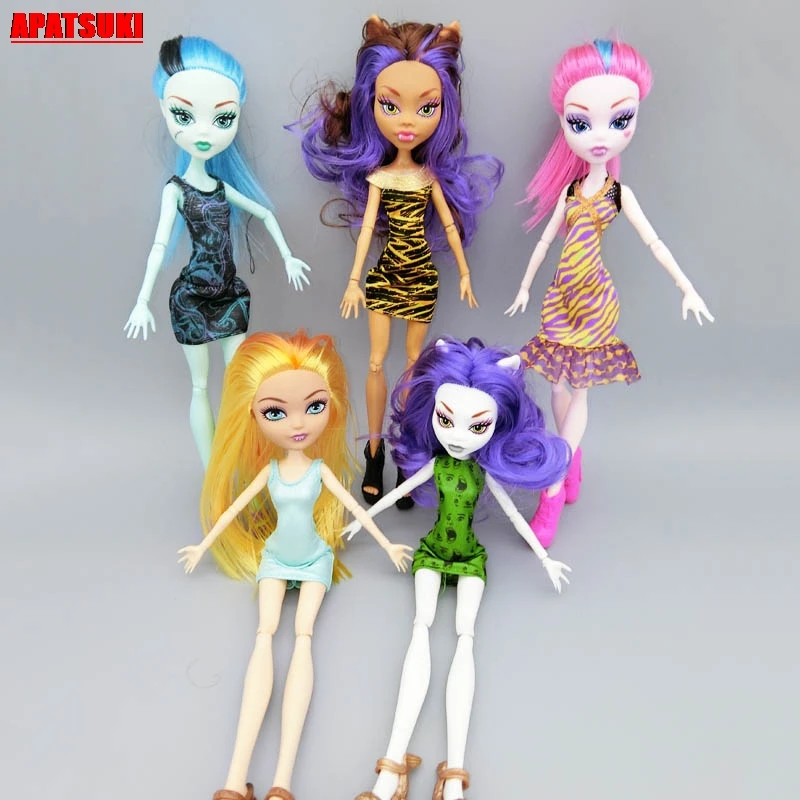 Свадебные платья для кукол Monster High, Повседневное платье без рукавов, вечерние платья, Vestidos, Одежда для куклы детские игрушки Monster High