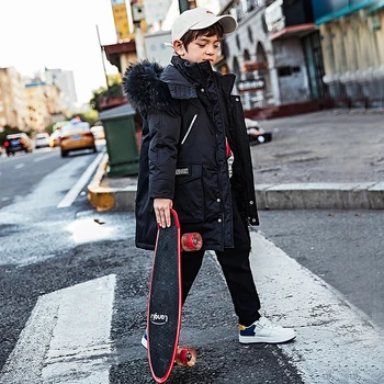 

Winter Jacket For Boy 2019 New Down Jacket For Girls Thicken Warm Hooded Down Jacket For Girls Parkas 5-14 Years Kids Teenagers