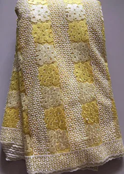 

FLL2943 High-end fashion French Lace Fabric High Quality African Tulle Embroidered net Lace Fabric For Wedding