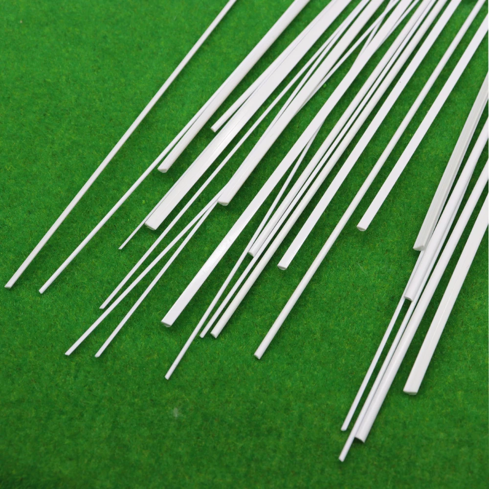 Dia 1-4mm Half Round Rod Model ABS Plastic Stick For Diy Architecture Building Scene Materials Diorama Accessory 15pcs 5