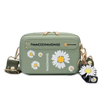 

Fashion wild small square bag can hold zipper broadband women's messenger bag soft leather female shoulder bag foreign luggage