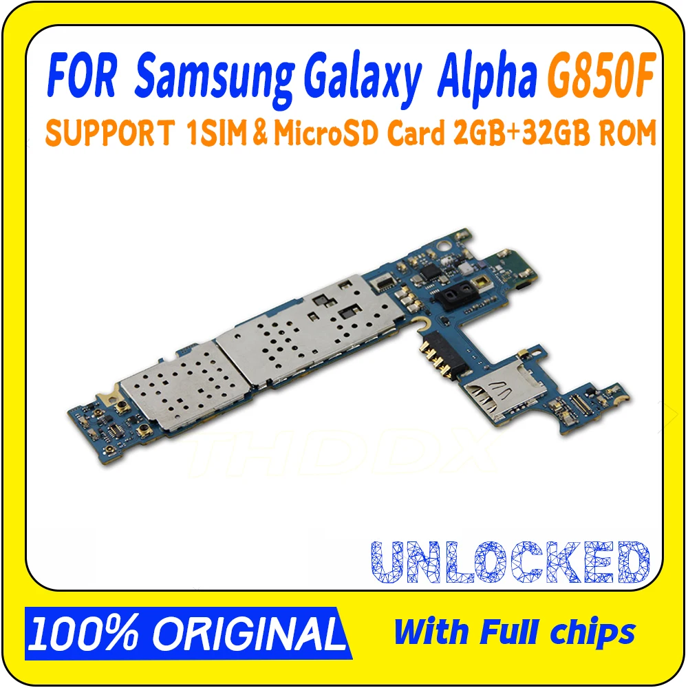 Разблокированная материнская плата 32 ГБ для Samsung Galaxy Alpha G850F с системой Android |