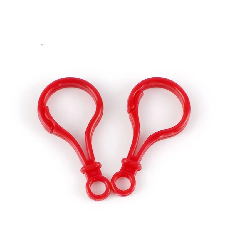 Meetee 100/300pcs Plastic Buckles Keychain Snap Hook Lobster Clasp DIY Backpack Sewing Handmade Bag Purse Accessories F7-3 - Цвет: red