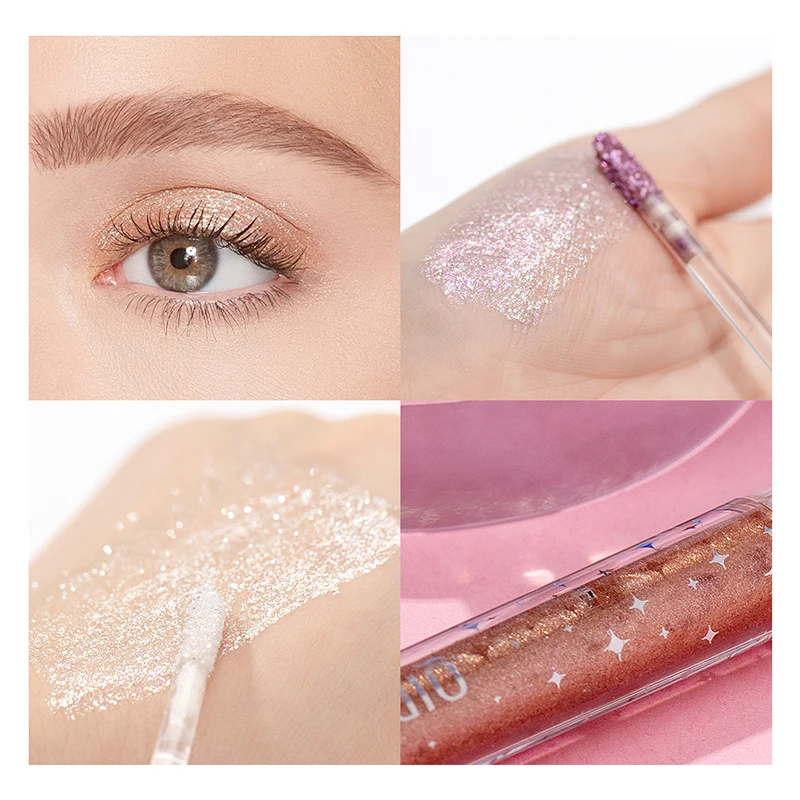 Qibest Liquid Eyeshadow Glitter Shiny Waterproof Pearlescent Sequin