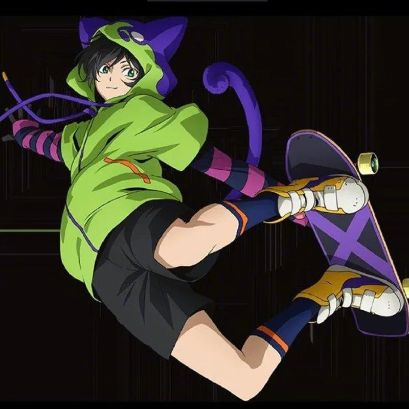 

Anime SK8 the Infinity Miya Hooded Coat Cosplay Costume Halloween Hoodie Jacket Shorts Socks Tail Party Outfits Suit C103M111