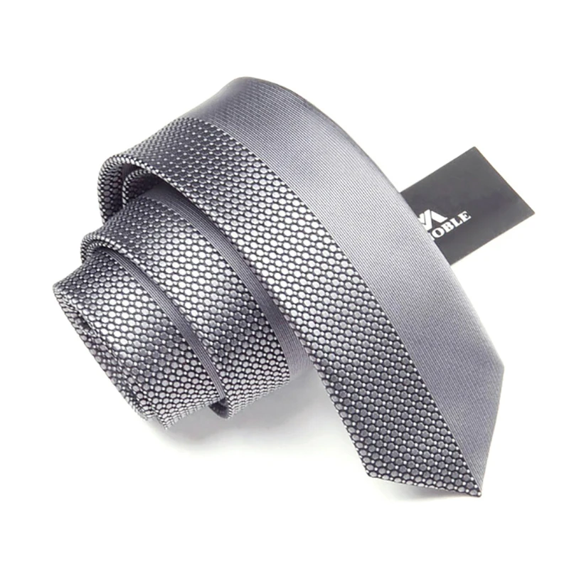 

2020 New Men Business Ties Jacquard Woven Casual 6CM Slim Ties for Men Silver Elegant Neckties Skinny Gravata Mens Ties Gift Box