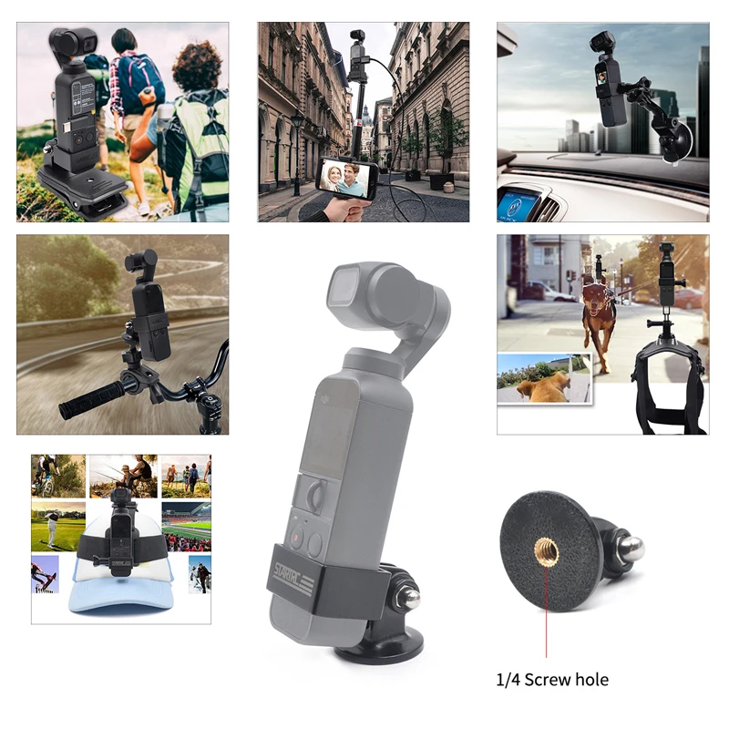 OSMO Pocket 1/4 адаптер крепление пластина Плата расширения модуль для DJI OSMO Карманный штатив монопод держатель аксессуары