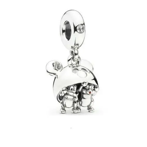 925 Sterling Silver Bead Happily Parks Mickey Friend Donald Charm Cinderella Castle Fit Original Pandora Bracelet Jewelry Summer - Окраска металла: 8