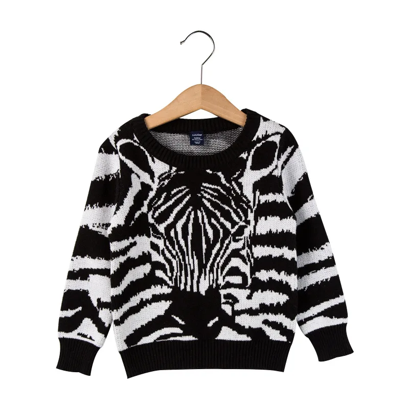 

Zebra Cool Pattern Baby Boys Sweaters Fall Winter Kids Pullover Knitwear Cotton Children's Clothes