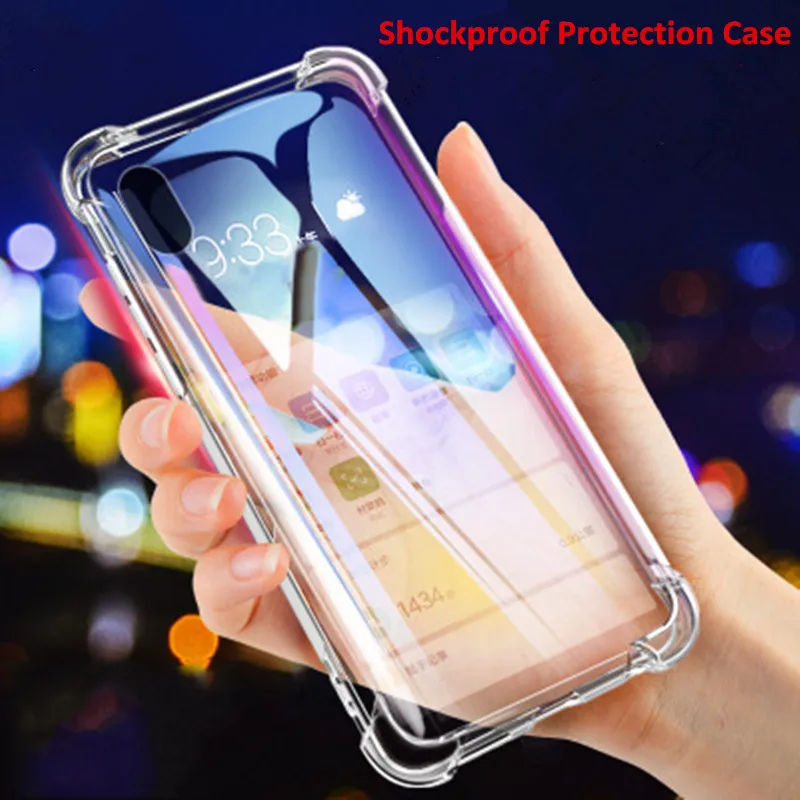 

Shockproof Phone Protection Case Ultra-Thin For i6/6s/7plus/8plus/XR/XS MAX/X Soft TPU Transparent Protective Back Cover Phone