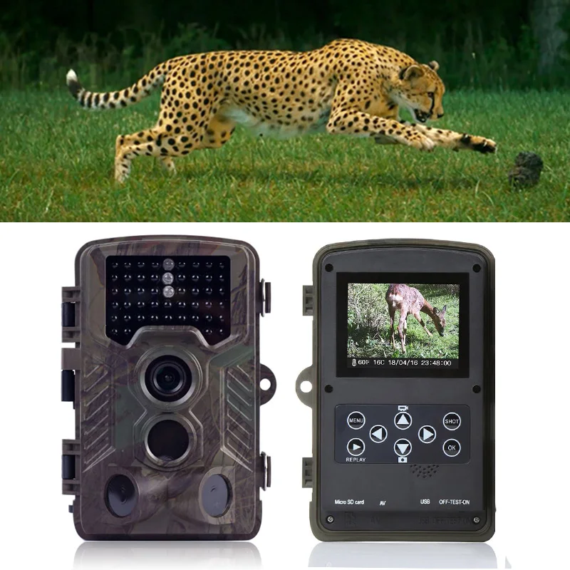 

H801 Hunting Camera 12MP IP56 1080P Trail Camera Outdoor Infrared Night Vision Wildlife Scouting Camera with Three sensors