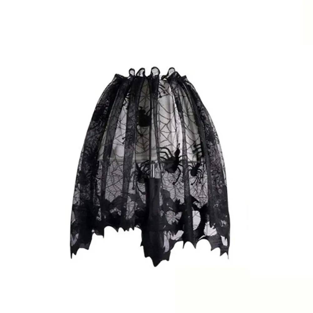 

Black Lace Alloween Lace Bat Spiderweb Lamp Shade Haunted House Decor Lamp Shade Halloween Party Halloween Decorative