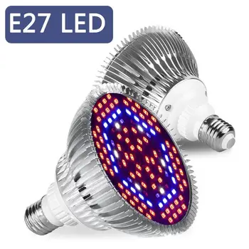 

LED Grow Light Full Spectrum 80W E27 UV IR LED Growing Hydroponics LED Plants Growth Drop Flowers Lamp For Indoor Shipping X4K9