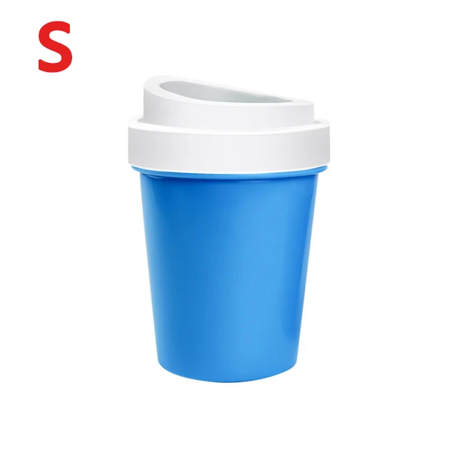 blue S VOVOPET собака очиститель лап чашка мягкий силиконовый кошка приспособление для очистки лап Портативный быстрого удаления пыли собака ноги мусорное ведро - Цвет: blue S