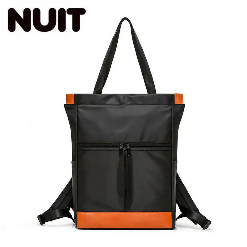 Нейлоновые водонепроницаемые Рюкзаки для ноутбука, женские большие вместительные двойные сумки на плечо, женский рюкзак, школьные сумки для книг, дорожная сумка для бляшек - Цвет: black