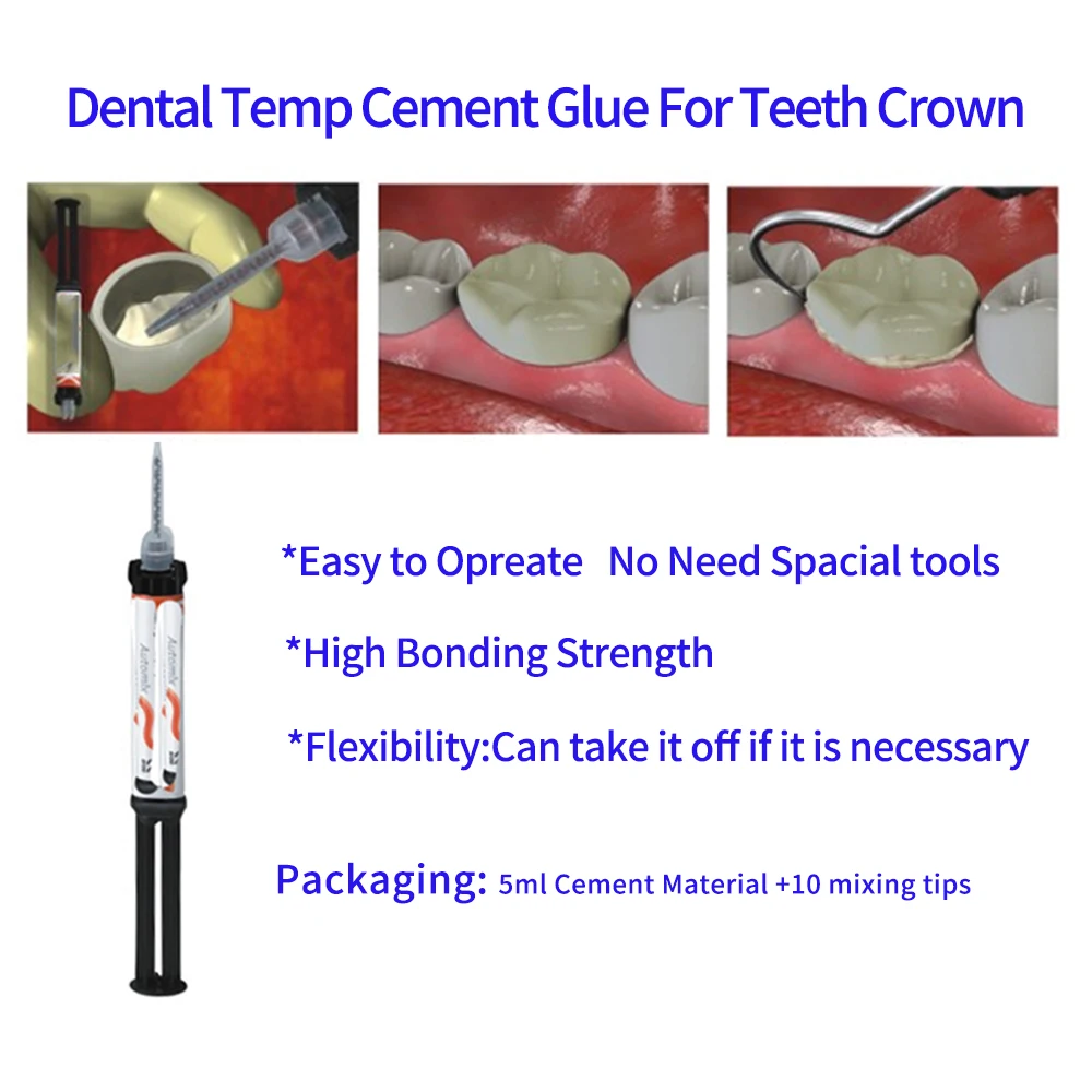 Dental Cement Glue for Teeth Crown Temporary Adhesive Materials Bonding