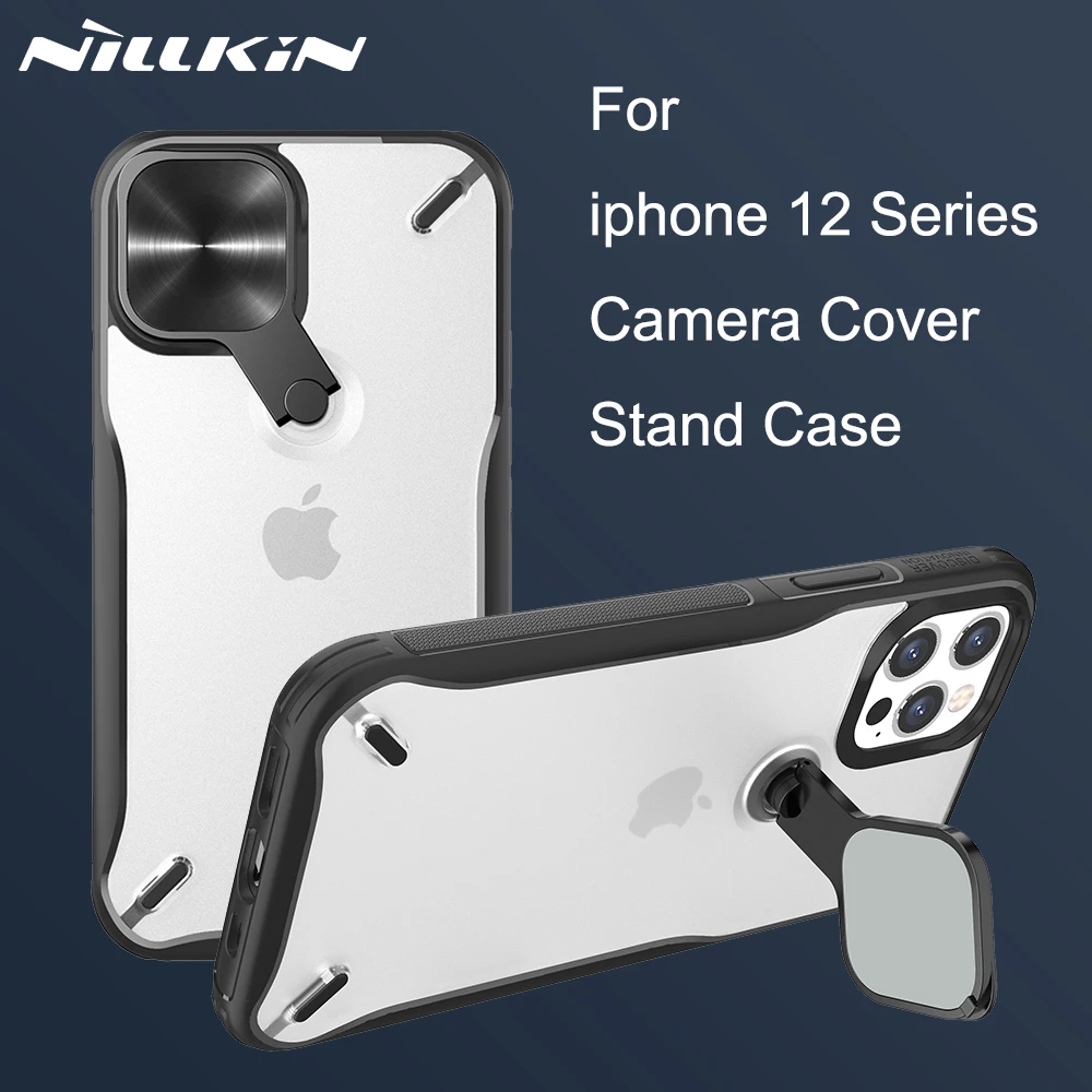 For Iphone 12 Pro Max Case Iphone 12 Pro Cover Nillkin Camera Protection Cover Stand Case For Iphone 12 Mini Pc Tpu Material Phone Case Covers Aliexpress