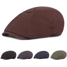 Мужской классический береты шляпа Открытый газетчик вождения гольф шапки простой цвет шляпы